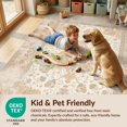 thumbnail image 4 of Design&I 8'x10' Washable Area Rug Extra Large Skid-Resistant Low Profile Neutral Vintage Medallion With Distressed Floral Scroll And Border for Living Room, Family, 4 of 7