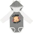 thumbnail image 3 of Inktastic I Loaf You a Lot with Cute Bread Clip Art Boys or Girls Long Sleeve Baby Bodysuit, 3 of 5