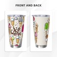 thumbnail image 3 of Gaeub Ice Cream Print 20-Ounce Stainless Steel Car Cup,Tumblers Cups with Lids and Straw,Coffee Cups for Adults Kids Home Car Office School Travel Party-Without Straw, 3 of 8