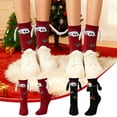 thumbnail image 6 of Xfvqtps Hand in Hand Magnetic Christmas Socks for Couple Cute Christmas Pattern Long Socks Sweat Absorbing Sports Socks Black-05, 6 of 6