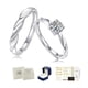 thumbnail image 2 of 2pzs Anillo De Promesa Parejas 925 Plata Original Modelo Plateado, 2 of 4