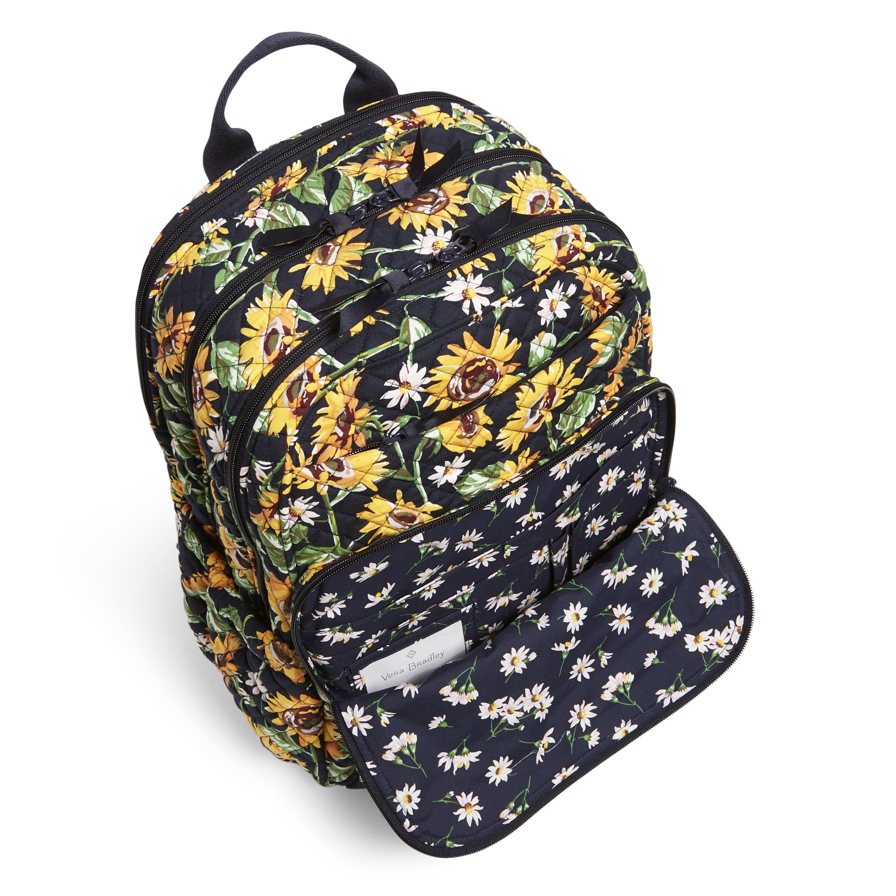 Vera Bradley Campus Backpack Sunflowers NWT Vera Bradley Sunflowers XL Campus Backpack - The Lamp Stand main image 2
