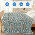 thumbnail image 4 of Teal Pink Cooling Blanket, Lightweight Breathable Summer Throw Blanket with Double Sided Cold Effect, Vintage Floral Watercolor Boho Ethnic Picnic Beach Blankets Bed Sheet for Hot Sleepers 40"x60", 4 of 8