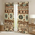 thumbnail image 2 of Western 30%-50% Blackout Curtains Southwestern Curtains for Living Room,Geometric Aztec Curtains Drapes 2 Panels 42"Wx84"L, 2 of 5
