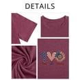 thumbnail image 6 of XCHQRTI Faith 4th of July Shirt Plus Size Women Graphic Tees Summer Short Sleeve Tops, 6 of 7