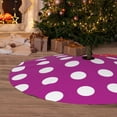 thumbnail image 6 of Pofeuu Purlpe And White Polka Dot Print Christmas Tree Skirt, Merry Christmas Skirt Xmas Tree Ornaments for Xmas Holiday Party Decorations-36", 6 of 7
