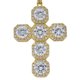 thumbnail image 5 of Collar con colgante de cruz de diamante de hip hop chapado en oro de 18 Cadena de circonita cúbica AAA dorado Yuyangstore collar cruzado, 5 of 8