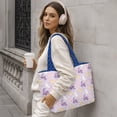 thumbnail image 4 of Pzuqiu Cute Cat Print Large Capacity Quilted Tote Bag for Women Trendy Puffer Shoulder Bag Soft Lightweight Suitable for Work Travel School Casual Daily Use, 4 of 7