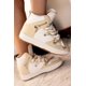 thumbnail image 2 of Tenis de Bota con Brillo Casual para Mujer Liliana Shoes Suprema-1 Beige, 2 of 4