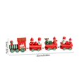 thumbnail image 2 of Christmas Wooden Train Set, Four-Section Mini Train Set Christmas Decorations, Christmas Toys Under Xmas Tree for Party Favor Home Decor, 2 of 6