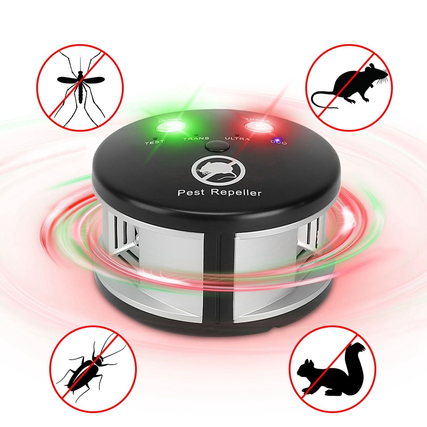 360 °   Ultrasonic Pest Repeller Electronic Plug-in Pest Control Mouse Chaser Blocker Repellent Deterrent with Pressure Wave & Ultrasonic Sound for Indoor Use