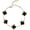 Black Gold Simple, variant on Four Leaf Clover Bracelet for Women | 18K Gold Plated Cubic Zirconia Link Bracelet | 4 Leaf Lucky Jewelry Gift for Her