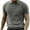 Gray, variant on WREESH Men's Summer Solid Button Loose Knitted Short Sleeve Top for Casual Style Red