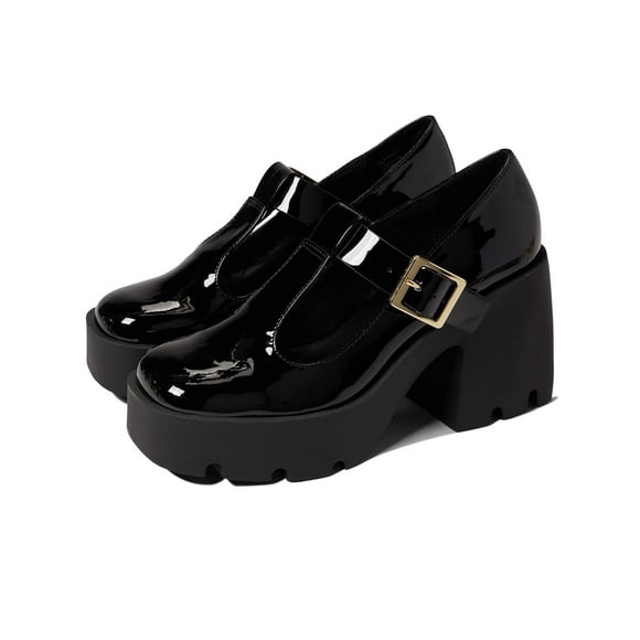 Steve Madden Women's Paloma Loafer, Black Patent, 6.5