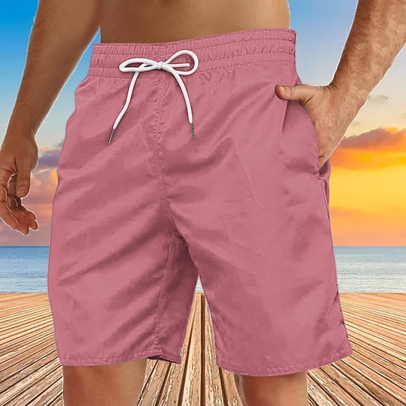 Ahabrexf Mens Swimming Trunks Men's Swimming Trunks Men's Swim Trunks Drawstring Trouser Beach Shortstrunks Quick Dry Swim Shorts Swim Pants with Pocket for Swimming Men's Swim Trunks Shorts for Men