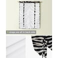thumbnail image 6 of Animal Zebra Fur Texture Pattern Curtain for Living Room Kitchen Tie-up Short Curtains Adjustable Rod Pocket Drapes, 6 of 6
