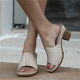 thumbnail image 2 of Nouvelles Pantoufles d'Été Confortables à Talons Hauts Épais pour Femmes Grande Taille, 2 of 9
