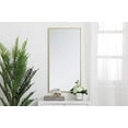 thumbnail image 2 of Elegant Decor MR41836BR 18 in. Metal Frame Rectangle Mirror in Brass, 2 of 4