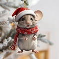 thumbnail image 2 of Zmeidao Christmas Mouse Ornament, Cute Hanging Ornaments for Christmas Tree, Winter Holiday Xmas Gift for Women Men Xmas Hanging Ornament, 2 of 5