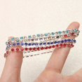 thumbnail image 6 of tasrioml Luxury Women Single Row Full Rhinestone Inlaid Bracelet Elastic Bangle Jewelry, 6 of 7