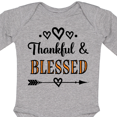 thumbnail image 4 of Inktastic Thanksgiving Greeting Thankful Blessed Girls Long Sleeve Baby Bodysuit, 4 of 5