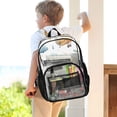 thumbnail image 7 of PVC Transparent Backpacks Clear Backpack for Travel and Outings Watercolor Airplane Pattern, 7 of 7