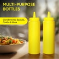 thumbnail image 4 of BRIGHTFROM Condiment Squeeze Bottles, RED/YELLOW 8 OZ Empty Squirt Bottle with Wide Neck - Great for Ketchup, Mustard, Syrup, Sauces, Dressing, Oil, BPA FREE Plastic - 2 PACK, 4 of 8