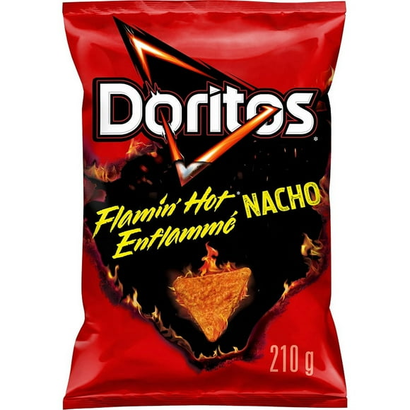 Doritos Flamin' Hot Nacho flavoured tortilla chips, 210g