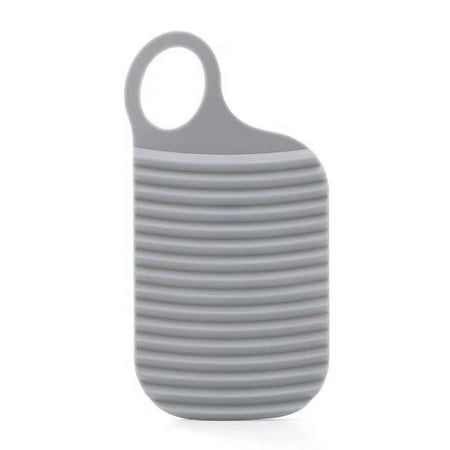 Manual Clothes Cleaning Tool, Portable Non-Slip Mini Washboard, Laundry Accessories for Underwear Socks Baby Clothes, Personal Clothing Washing Board for Trip Cample Home, Grey