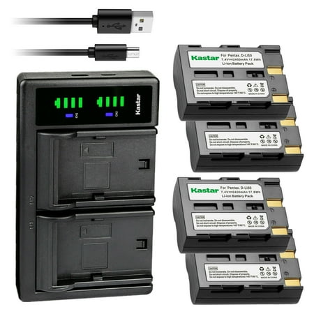 Kastar 4-Pack BP-21 Battery and LTD2 USB Charger Replacement for Sigma BP-21 Battery Sigma BC-21 Charger Sigma SD1 SD1 Merrill SD14 SD15 Digital Camera