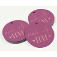 thumbnail image 3 of Inkdotpot 50 Pack Made With Love Text Favor Paper Tags Craft Real Rose Gold Foil Hang Tags, 3 of 6