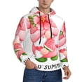 thumbnail image 2 of Wukai Watercolor Tropical Gnomes Print Men Hoodies Fleece Sweatshirts Long Sleeve Sweaters Pullover Fall Outfits Winter Clothes-Small, 2 of 7