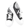 thumbnail image 3 of Women Low Top Sneaker Comfortable PU Leather Slip On Height Increasing Fashion Casual Shoes for Women Black 37 Size, 3 of 24