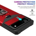 thumbnail image 6 of Decase for Google Pixel 6A Phone Case with Wallet Card Holder Ring Stand Kickstand Heavy Duty Slim Shockproof Hybrid Rugged Drop Protective Cover Support Car Mount Holder, Red, 6 of 8