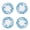 Blue Floral, variant on 10 Strawberry Street Bella Appetizer Plates, Blue Floral, Set of 4