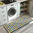 thumbnail image 3 of Multi Color Diamond Checkerboard Checkered Pattern Kitchen Rug Mat,Kitchen Runner Rugs Non Skid Washable,Decorative Kitchen Floor Mats for Kitchen,Sink,Laundry,17"x47.2", 3 of 7