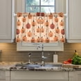 thumbnail image 2 of Yayeee Kitchen Curtains Light Filtering 27"x36" Rod Pocket Short Cafe Window Panel, Colorful Halloween Pumpkin Pattern, 2 of 7