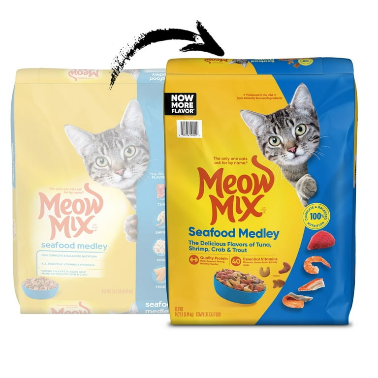 Meow mix seafood medley dry cat food online