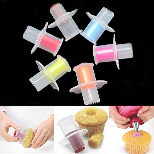 Hariumiu Kitchen 1/2/3 Pcs Kitchen Cupcake Cake Corer Pastry Decorating Divider Filler Plunger Cutter