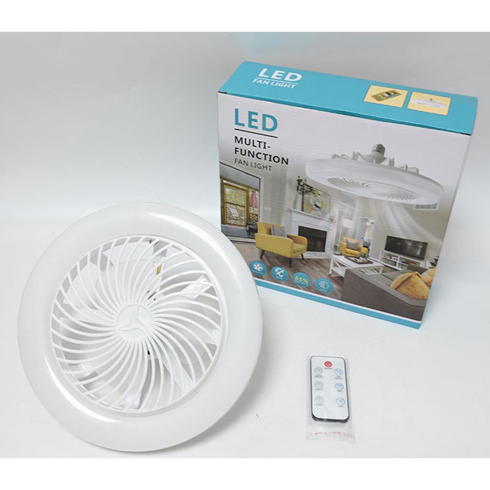 XEOVHV Clearance Ceiling Fans with Lights and Remote, 30W Universal Head Screw Mouth Fan Light, Remote Control Household Fan Light Ceiling Fan,Household Silent Electric Fan