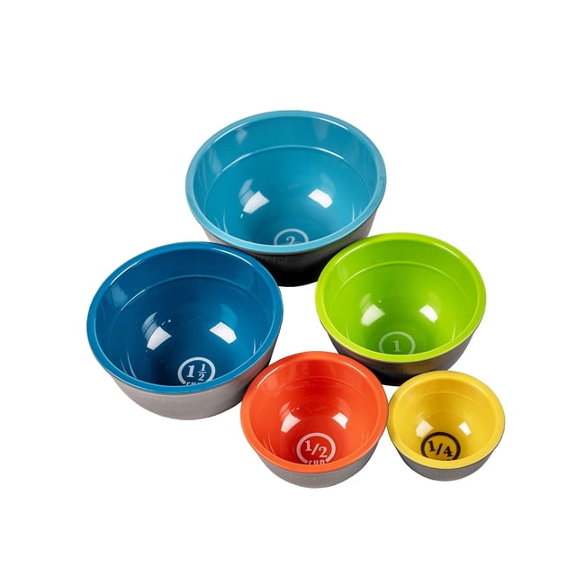 Prepara Juego De 5 Cuencos De Melamina Bicolor Multicolor