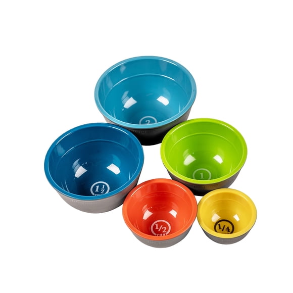 Prepara Juego De 5 Cuencos De Melamina Bicolor Multicolor