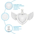 thumbnail image 3 of Uxcell 1" Metal Wing Blank Picture Pendants with 12Pcs Discs,White Silver,6Pcs, 3 of 6
