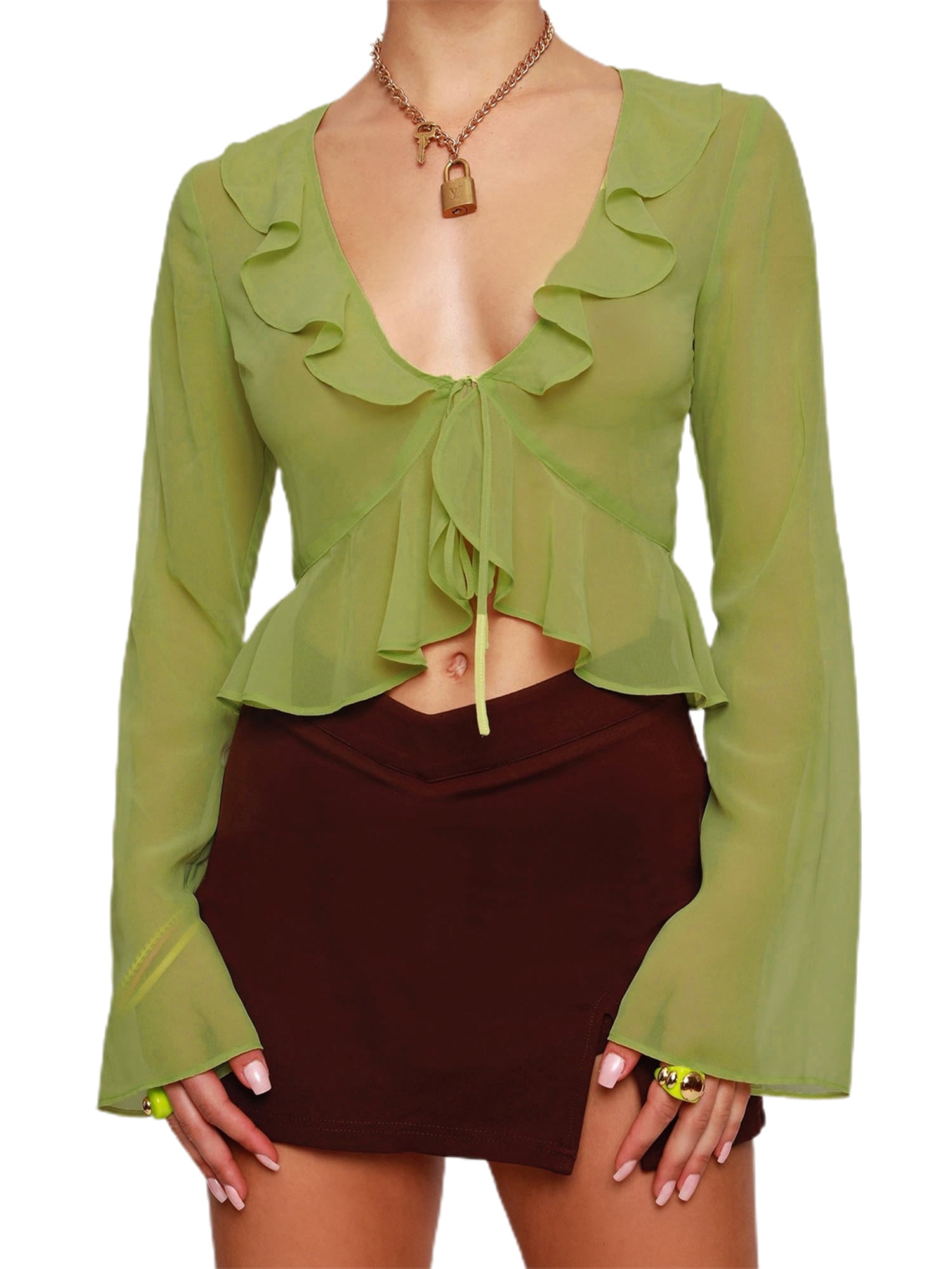 women's sheer tops