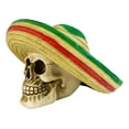 thumbnail image 2 of Day Of The Dead El Bandito Outlaw Skeleton Skull With Mexican Sombrero Figurine, 2 of 5