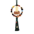 thumbnail image 2 of Estatua de Buda con cuentas para coche, colgante de Buda chino, adorno para retrovisor Verde, 2 of 9