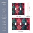 thumbnail image 2 of Yayeee Toggle Light Switch Wall Plate 2-Gang 4.56"x4.48" Decorative Outlet Cover, Vibrant Green Tartan Pattern, 2 of 7