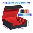 thumbnail image 2 of Card Storage Box for Trading Cards, Magnetic Closure Card Holder Top Side-Loading PU00X3822, 2 of 5