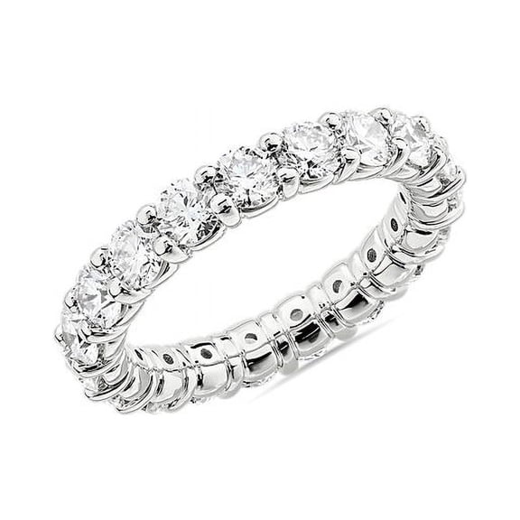 2.00 T.C.W Clarity-VS1 Round Shape Real Diamond New Design Wedding Eternity Band for Women Solid 950 Platinum Size 7