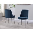 thumbnail image 2 of Best Master Sandler Black Velvet Upholstered Side Chairs (Set of 2), 2 of 5